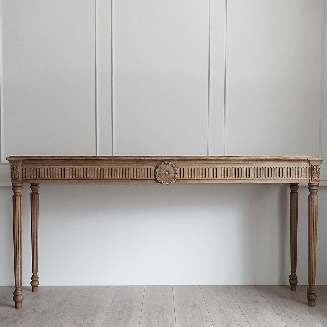 Large desk table, console table,console table radiator, oak console, desk oak, rustic table, desk table top wood,rustic curved console table - Image 3