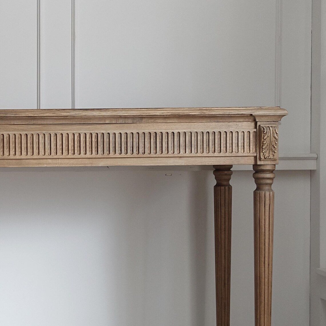 Large desk table, console table,console table radiator, oak console, desk oak, rustic table, desk table top wood,rustic curved console table - Image 4